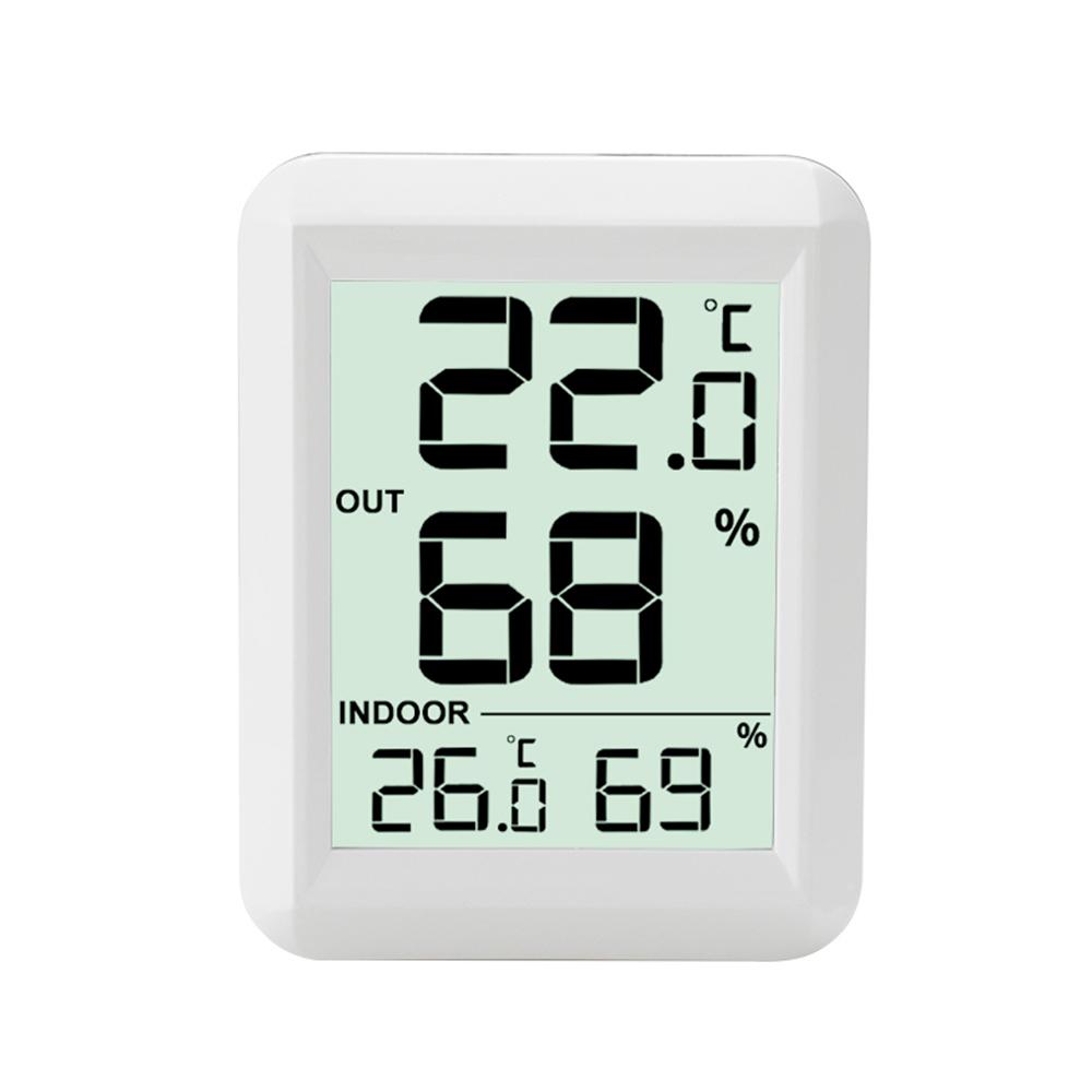 30-100M Wireless Digital Indoor Outdoor Thermometer Hygrometer Weather Station Digital Electronic Thermometer Weather station белый