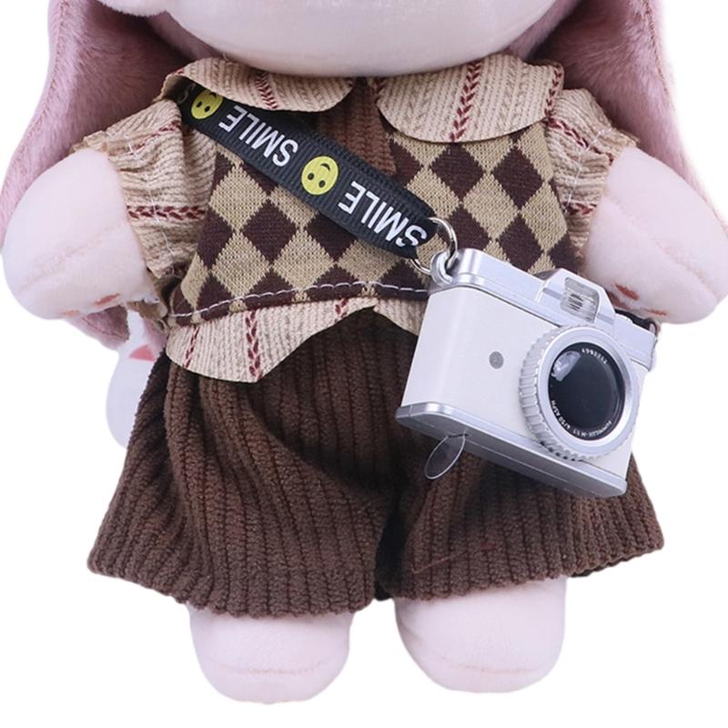 Smiling Face Camera Keychain With LED Light And Sound Effect Detail Creative Hanging Pendant For Parties Gifts