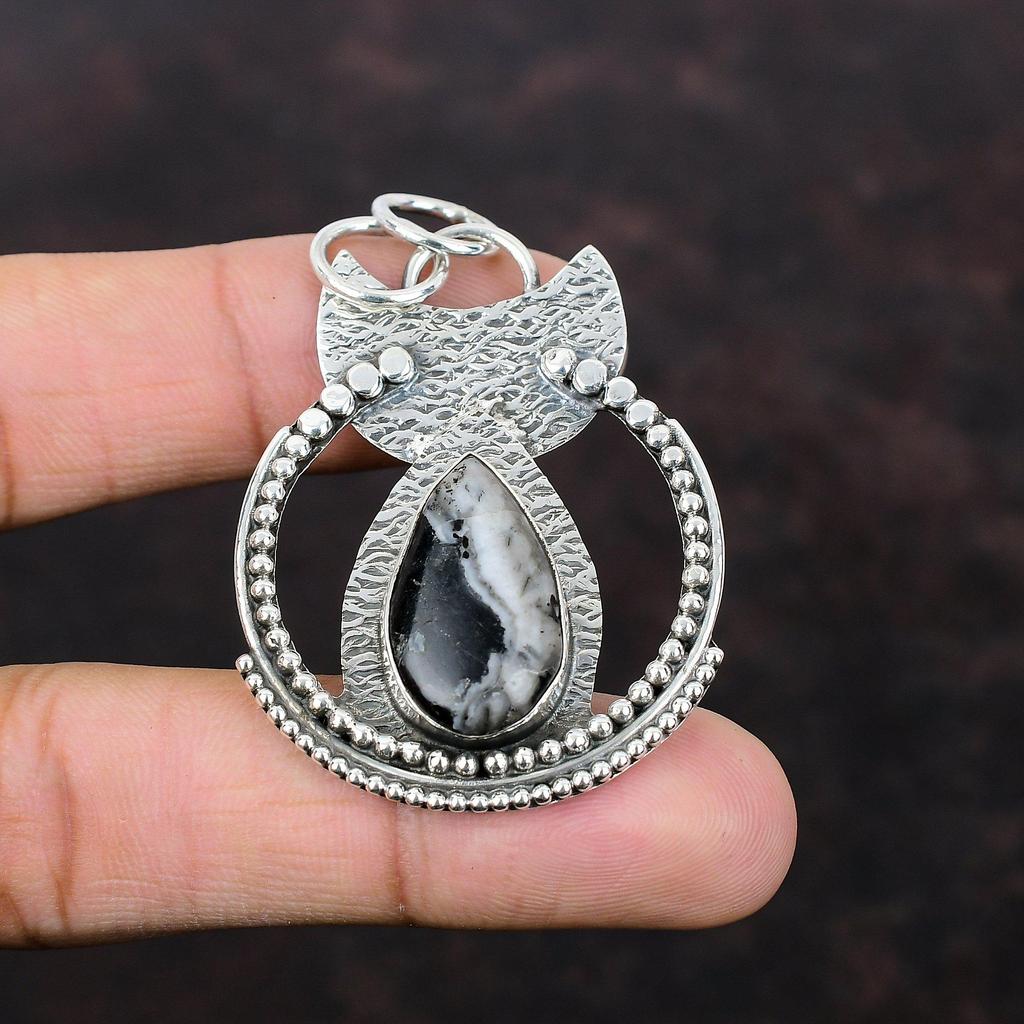 Zebra Jasper Pendant Gemstone Jewelry 925 Sterling Silver Pendant Handmade Elegant Pendant Brand New Jewelry Gift For Friend Stylish Pendant