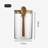 Airtight High Borosilicate Glass Jar with Spoon for Kitchen Storage: Perfect for Grains, Dried Fruits, and Coffee Beans