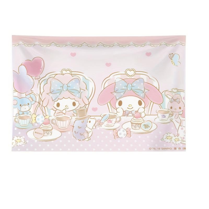 

Тканые гобелены Sanrio For My Melodies And My Sweet Piano Мультяшные украшения для комнаты на дни рождения и Рождество Праздничные фоны 74x94cm(29x37in)