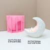 Moon Silicone Candle Holder Molds for Epoxy Resin Tealight Holder Silicone Tealight Stand Molds for Home Decoration