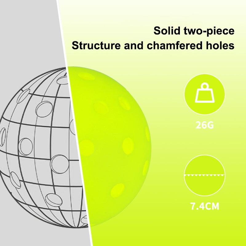 1/3pcs Pickleball Balls Outdoor 48Holes Training Pickleball Accessories 74mm Standard Pickle Balls For Training Competition