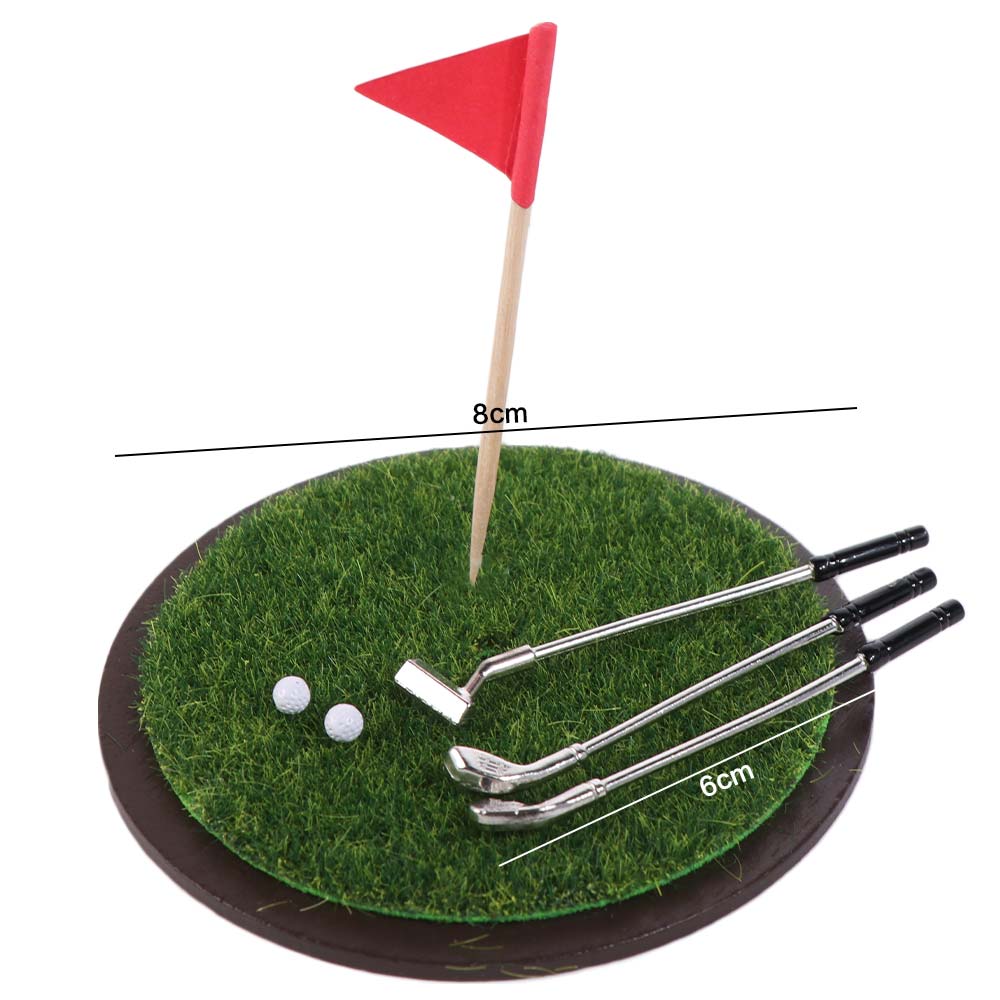 Sports Scene Miniature Golf Club Grassland Model Simulated Golf Club Set  Children Gift