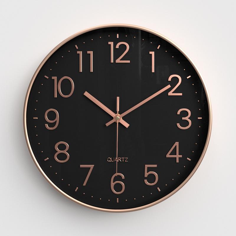 Home Clocks Living Room Wall Clock Bedroom Silent Wall Clock Modern Simple Round Quartz Clock 30CM