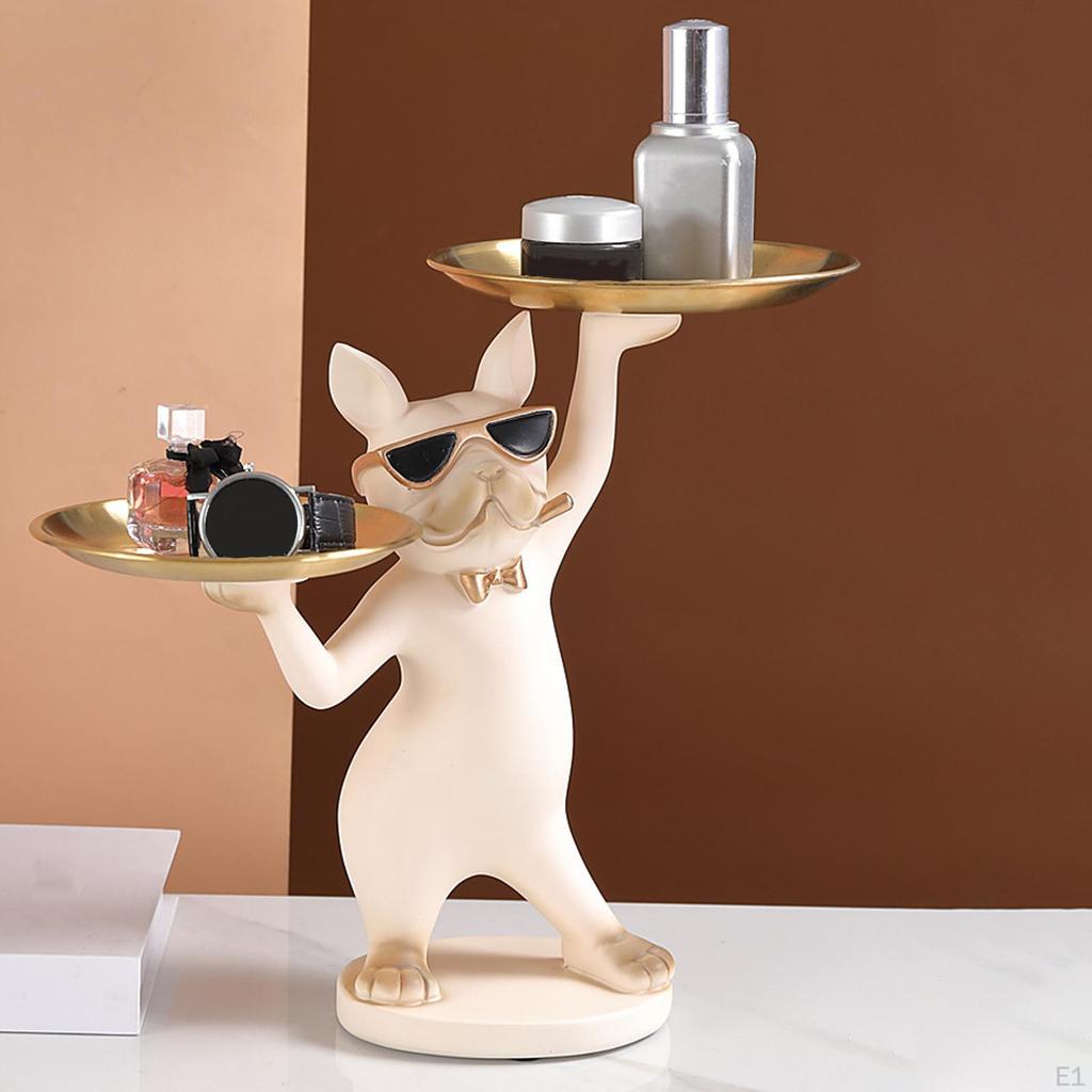 Statue Ornament Sculptures, Desktop Decorations Fruit Tray Gift Desk Storage for Home, Living Room,