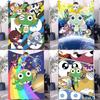 Funny Cartoon Keroro Gunsou Frog Blanket Design Lightweight  For Dorms, Naps, Living Room, Office,Sofa,All-Season