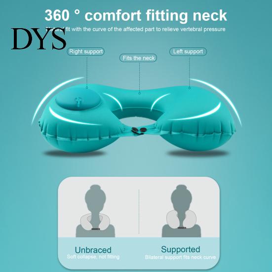 Inflatable U-shaped Pillow Neck Waterproof Built-in Pump Fatigue Relief Outdoor Traveling Car Airplane for Daily Use U Shaped Travel