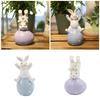 Easters Decorations Bunnies Decors Spring Figurine Table Centerpiece Resin Easters Eggs Rabbit Statue Tabletop Ornament