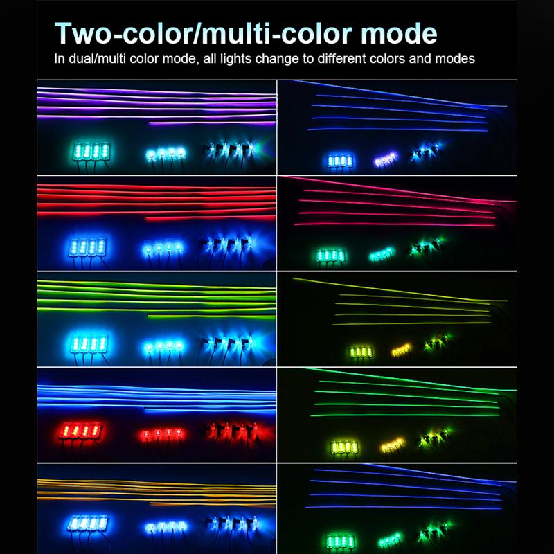 Symphony Car Ambient Light 213 Color Universal Car Interior led strip acrylic Backlight Guide Symphony Atmosphere lamp 18in1