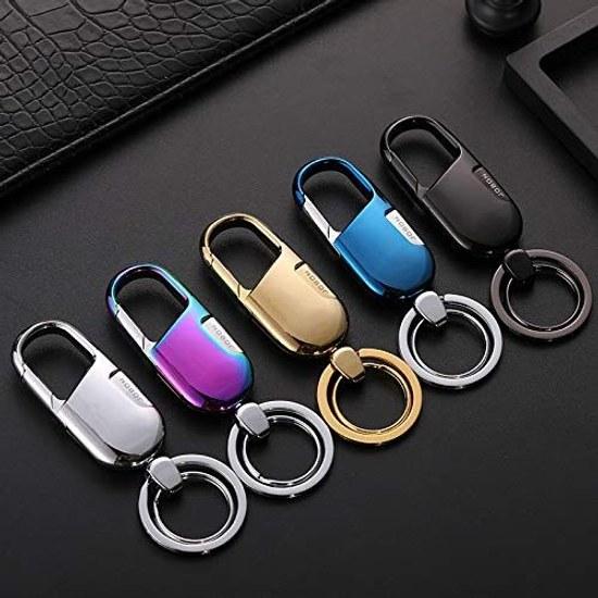 Rockyu key holder mens stylish multifunctional ring belt hook design cars keys simple colorful options easy carry daily suitable business gifts