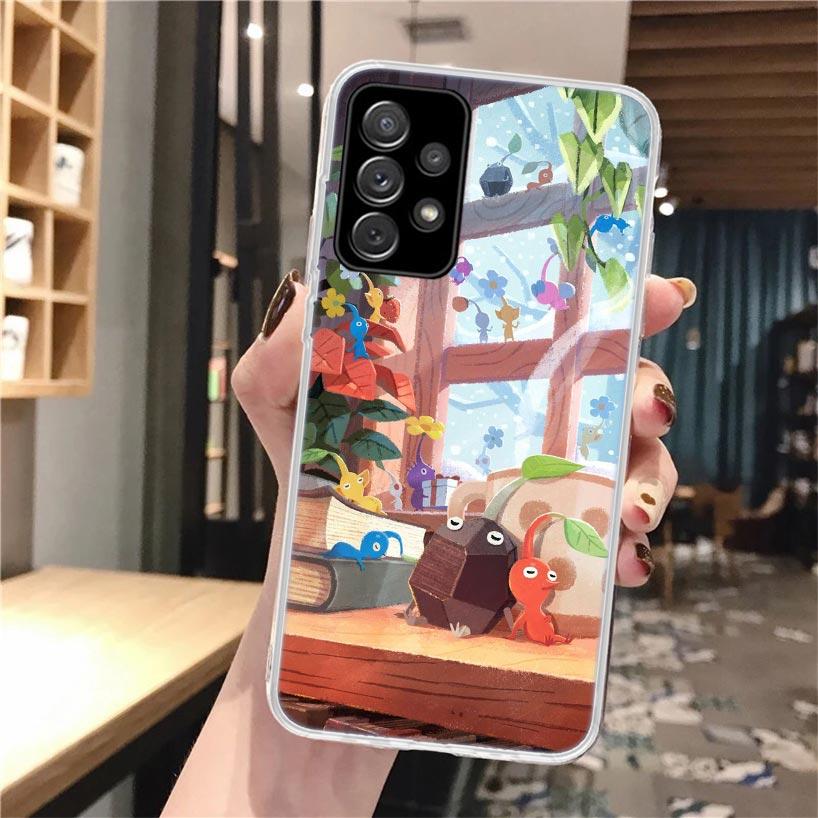 Game P-PikminS 4 Soft Phone Case For Samsung Galaxy A52 A42 A32 A22 A12 A02S A51 A50 A41 A31 A21S A71 A40 A30S A20E A10S A70