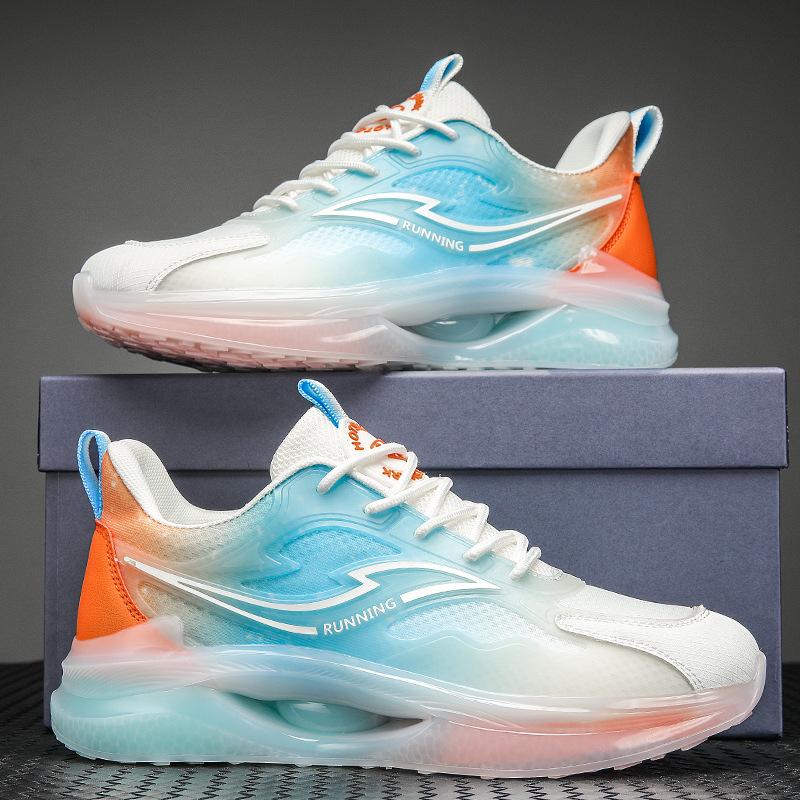 

Men s shoes summer new popcorn couple casual sports running shoes ultra-light breathable deodorant dad shoes 44 оранжевый