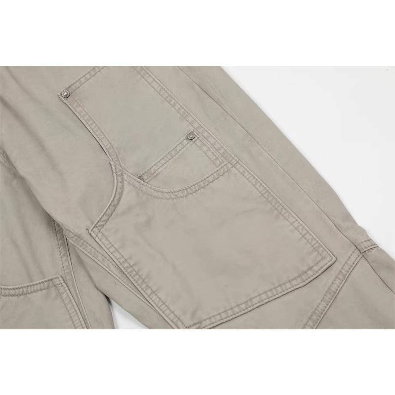 American Style High Street Style Stitching Patch Bag Casual Sizeback Jeans