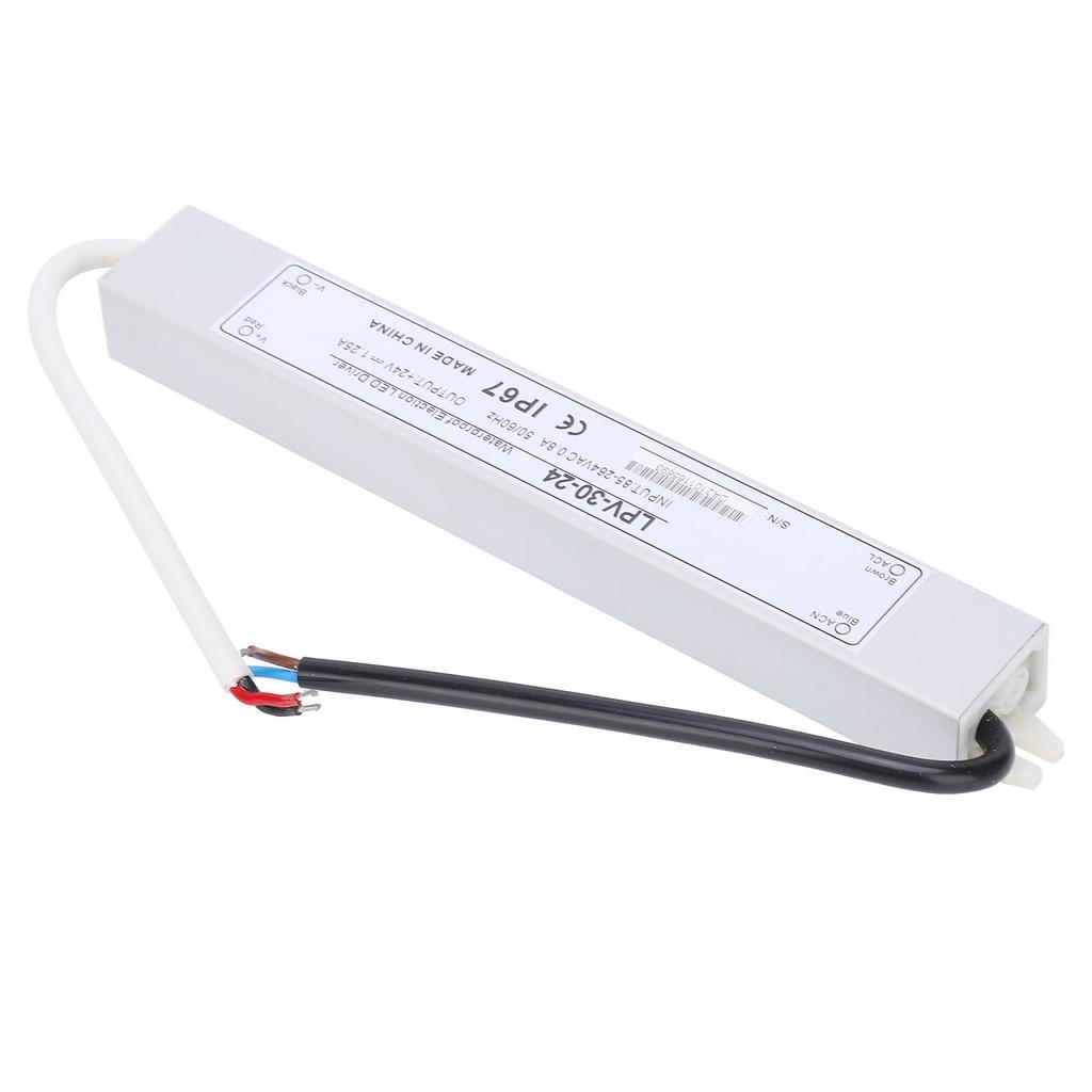BERM Waterproof Power Supply Aluminum Alloy Switch Transformer Driver DC24V 30W LPV-30-24