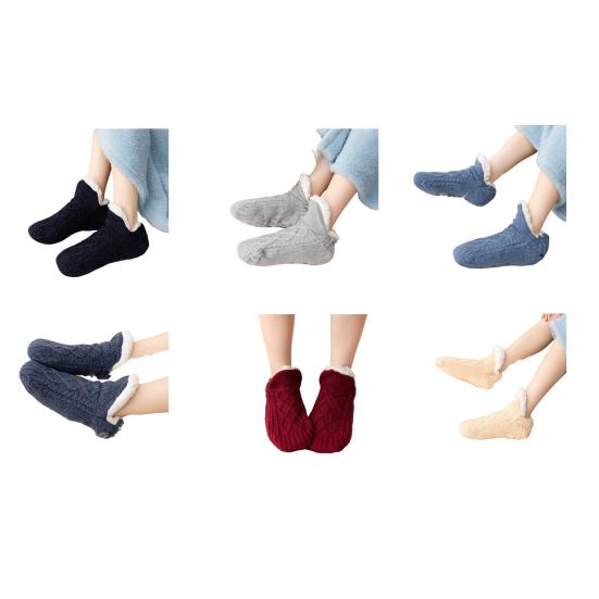 1 Pair Unisex Floor Socks Thickened Design Warm Anti-Slip Socks
