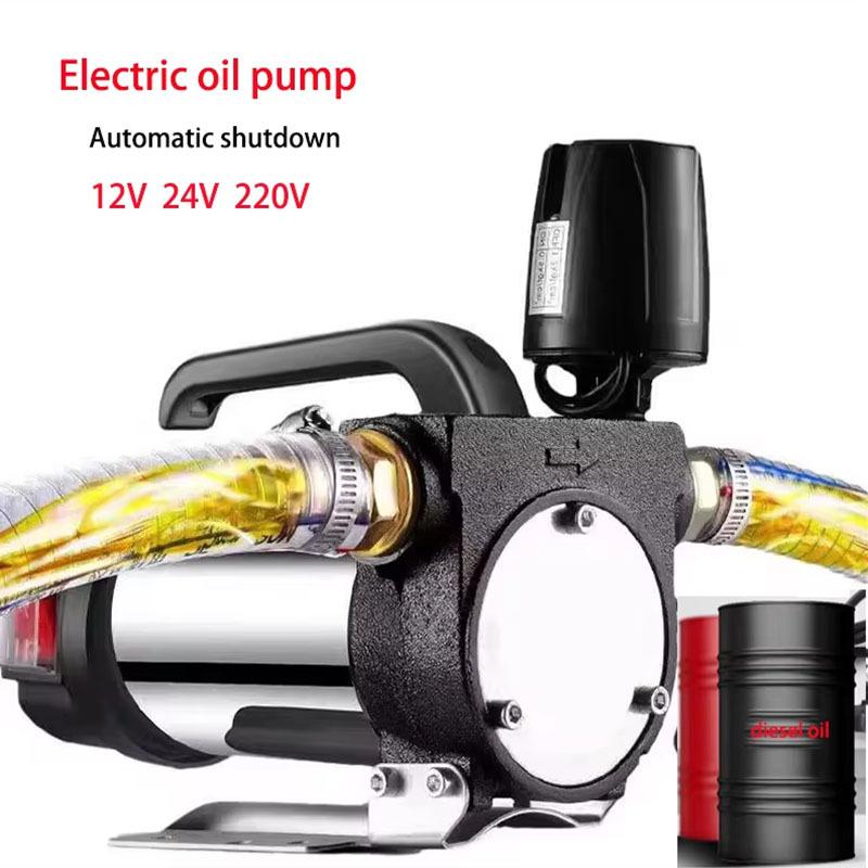 12V/24V/220V Electric Oil Pump Automatic Fuel Transfer Pump For Diesel Vehicles 990W Self-priming Oil Pump