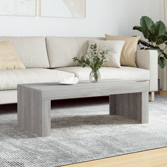 VidaXL Table basse sonoma gris 102x50x36 cm bois d'ingénierie 823372
