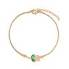 Elegant Tulip Flower Bracelet For Women With Copper Chain And Sparkling Stones