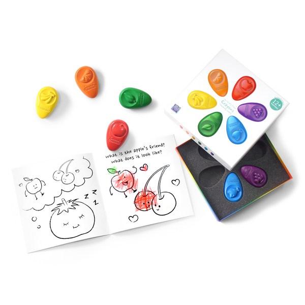 Ommo Baby Crayon + Fairy Tale Sketchbook, 6 цветов, 1 набор, корейские игрушки