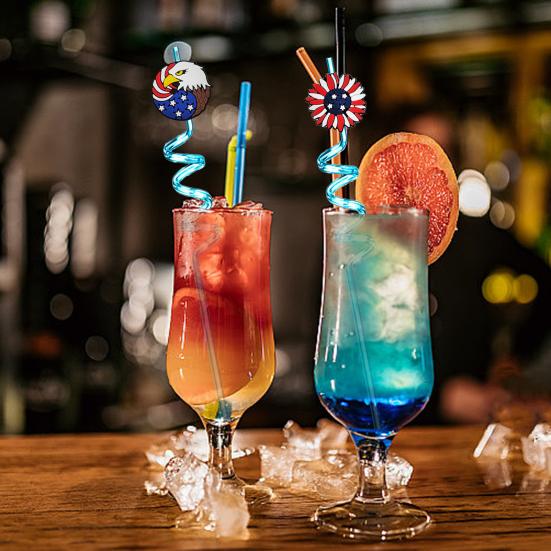 

2 шт. многоразовые пластиковые соломинки для детей, соломинки для мальчиков и девочек, товары для вечеринок, сок, кофе, молоко, пиво, напитки, соломинки, День независимости, сувениры на день рождения 2pcs Random Style