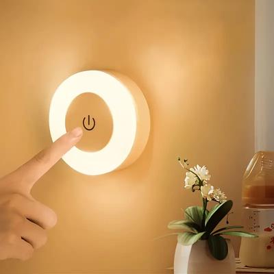 Luce notturna a LED con tocco, ventosa magnetica senza fili, ricarica USB, luce per armadio, comodino