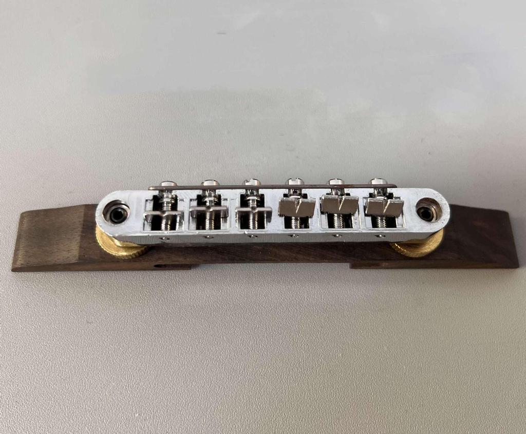 Jazz Electric Guitar Roller Bridge Set with Rosewood Under-Saddle Bridge Accessories