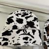 Halloween Knitting Cow Pattern Soft Unisex Hat Adult Outdoors for Ski Cycling