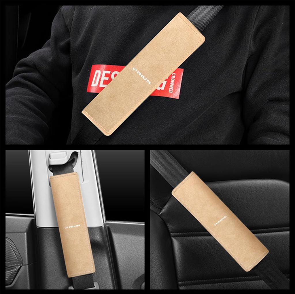 Specific Seat Belt Car Soft and Secure Shoulder and Neck Reduces Suitable for Children and Set of Black (Prius) Covers/Pads, Accessories, Comfortable,