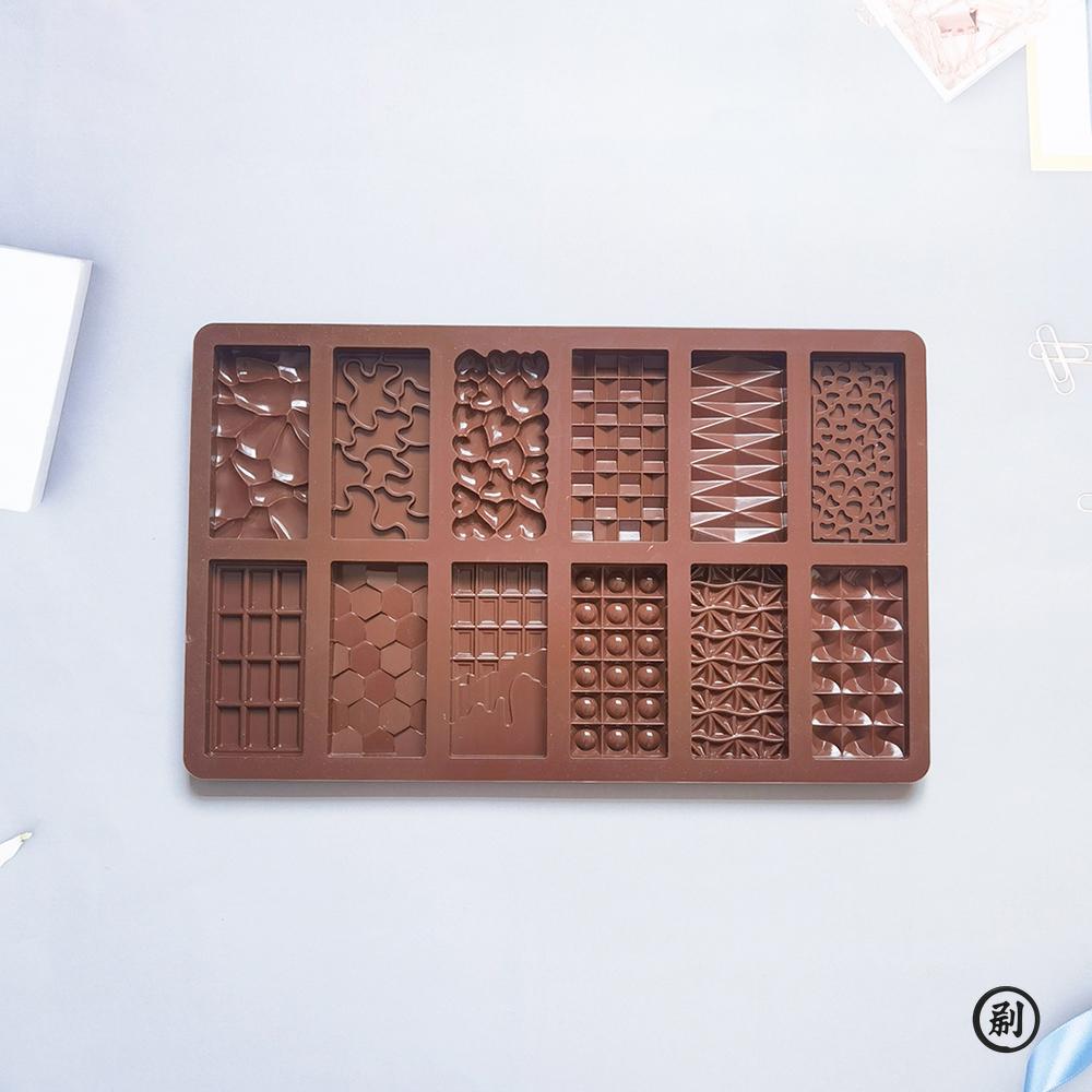 New Silicone Chocolate Mold 12 Cavity Break Apart Protein Candy Mould 3D DIY Biscuit Baking Tools Cake Decorating Mold