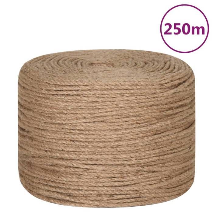 VidaXL Corde de jute 250 m de long 6 mm d'épaisseur 153741