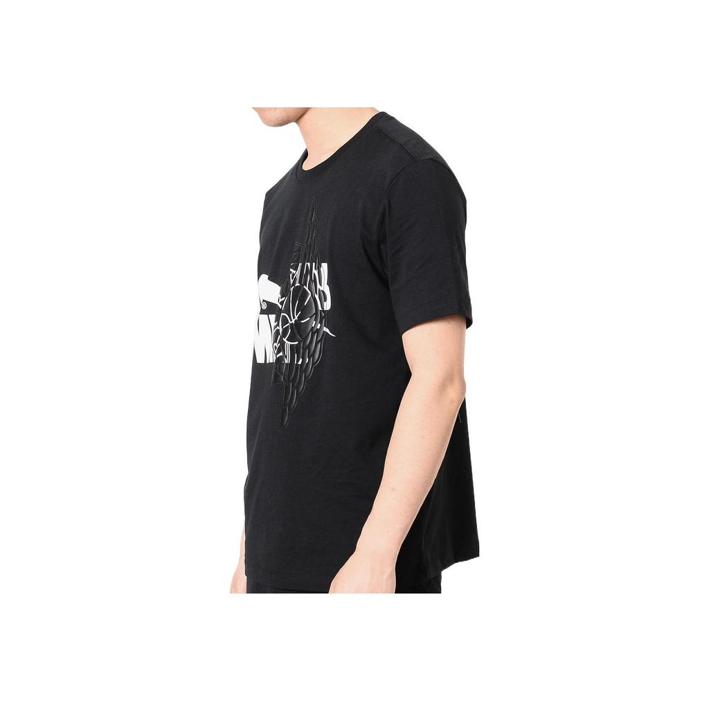 Air Jordan Wings Upside-Down Logo Crew Neck T-Shirt Men Tops Black AO0602-011