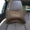 Auto Hals Kissen Sowohl Seite Pu Leder 1 stücke Pack Kopfstütze Für Kopf Schmerzen Relief Gefüllt Faser Universal Auto Kissen V6U2