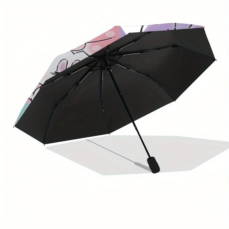 1pc Minnie Mouse,Daisy Duck Automatic Folding Umbrella: Compact 8-Bone Design Cartoon Outdoor Travel Companion, Business Umbrella, Christmas