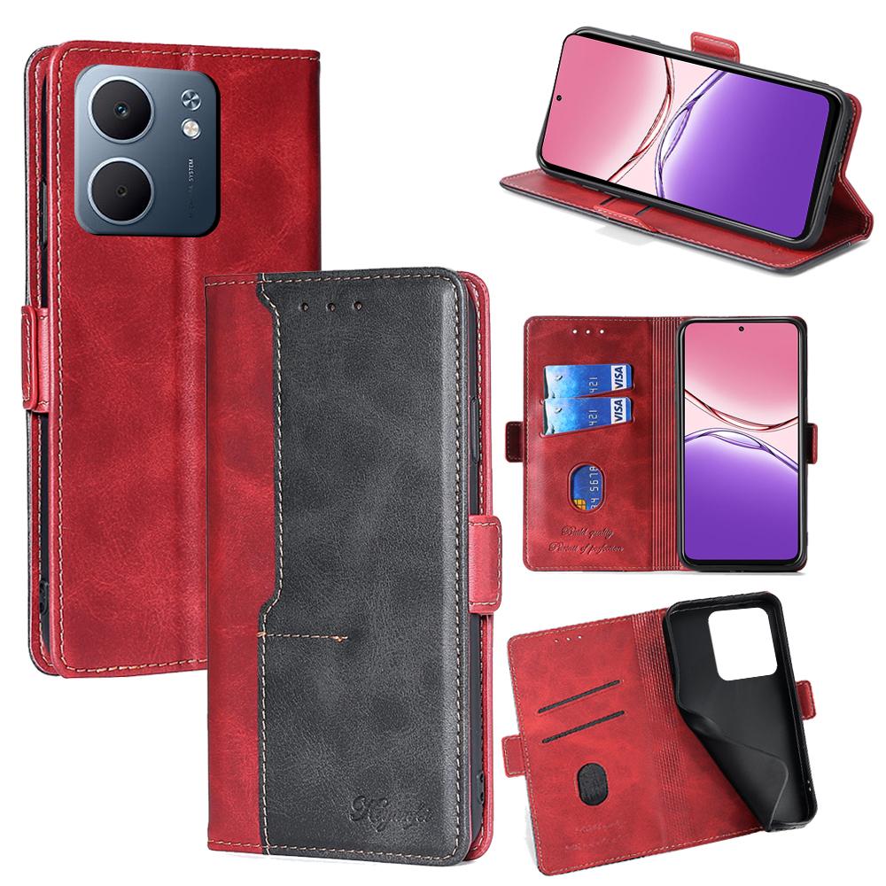 For Oppo A5x 5G Case Contrast Color Wallet Leather Phone Cover