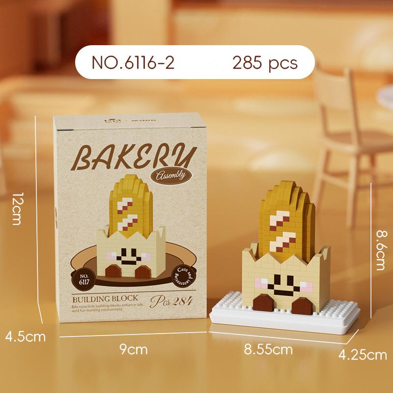 Kreative Brot-Serie Bausteine Sandwich Schweizer Rolle Kuchen Simulation Essen Kinderspielzeug zum Zusammenbauen