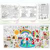 Multi Theme Halloween Christmas Thanksgiving Graffiti Tablecloth Handmade Large Drawing Mat  Gift