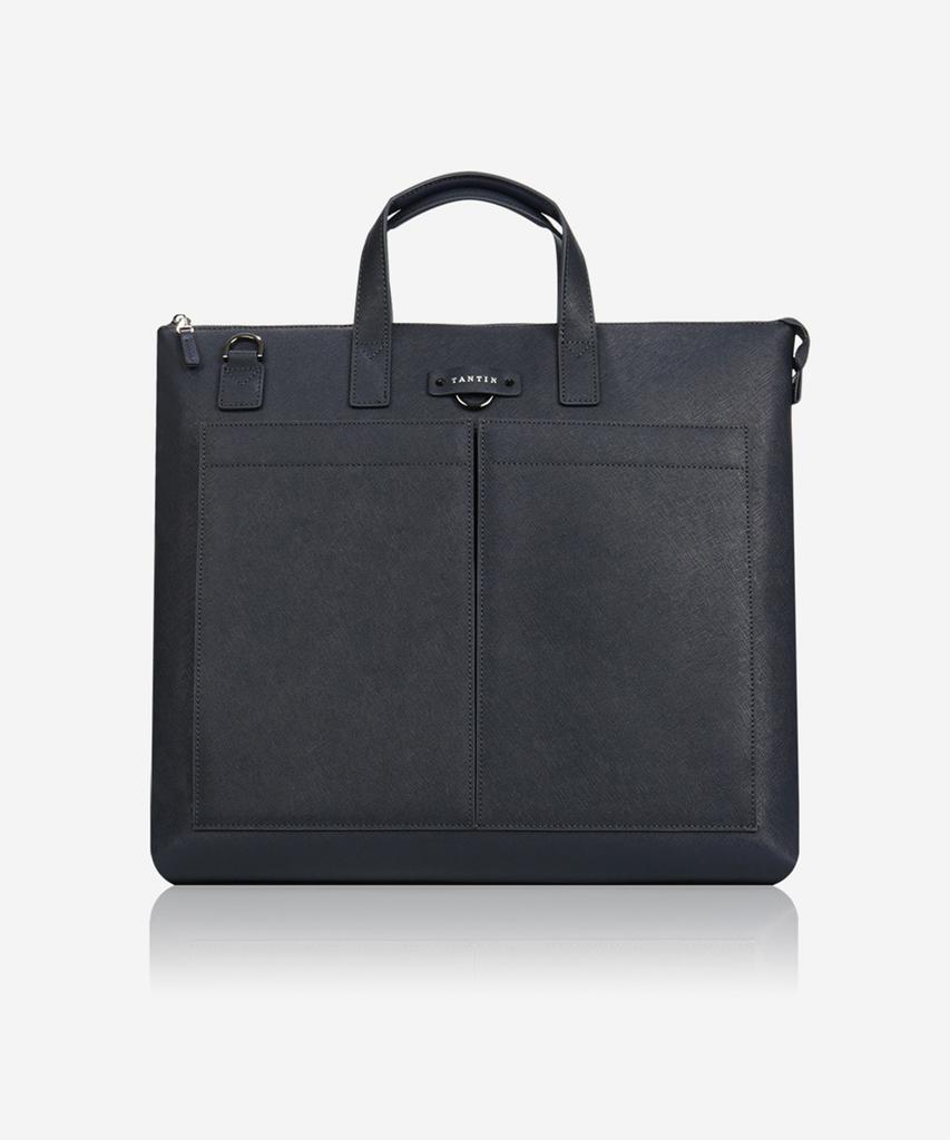 Tantin Leather Men'S Tote Bag T21355 Helmet Bag Navy