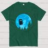 Tardis and Moon Cotton Summer Casual Cool Loose T-Shirt