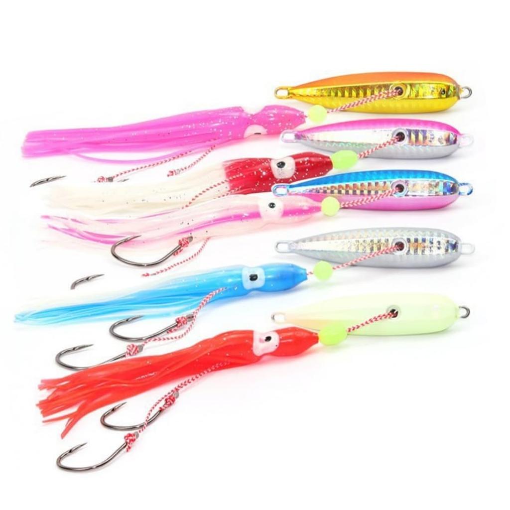 so happy Octopus Bait Fishing Luminous Octopus DIY Large Set of 5 I'm Lure, Lure, Inchiku, Egi, Bluefish, Capacity, (150g)