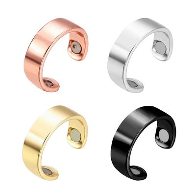 4Pcs Wide Open Magnetic Ring Adjusable Lymphatic Drainage Therapeutic Magnetic Ring Unisex for Adult Thanksgiving Gift