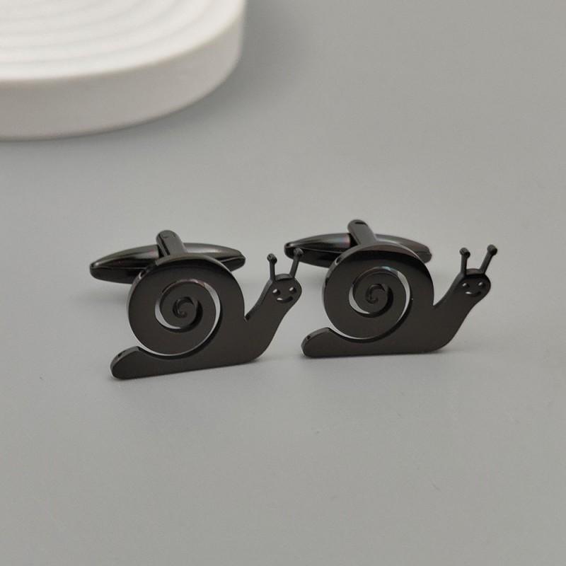 Cartoon Snail Gold Brooch Flat Cut Badge Daily Wear Men's Suit Shirt Accessories