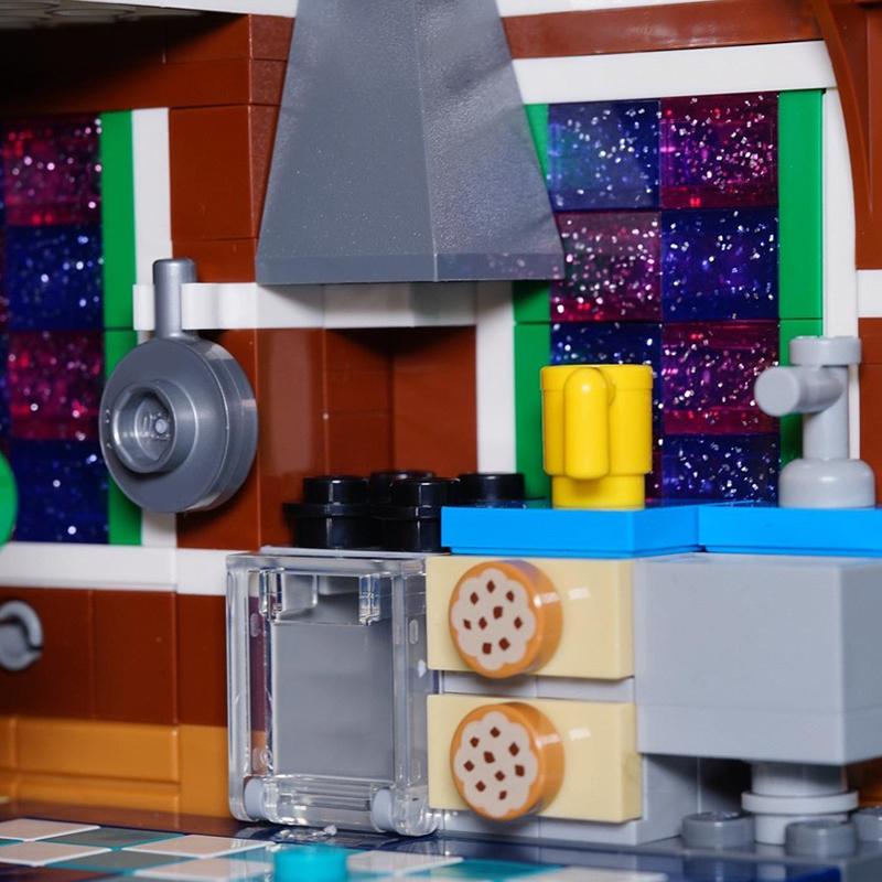 Kreatives Mini-Weihnachts-Lebkuchenmann-Haus, Bausteine, Hüttenmodell, Ziegelsteinspielzeug, Weihnachtsgeschenke für Kinder, Mädchen, Jungen, Erwachsene