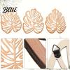 Tropical Home Wall Decoration 3Pcs Hollow Monstera Leaf Decoration, Wooden Art Hanging Plaque, Decorative Gift for Housewarming Sculpture with