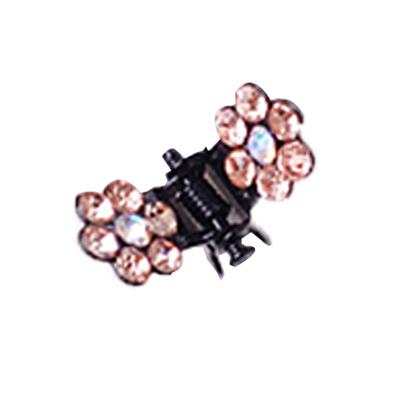 12pcs Little Girl Flower Rhinestone Hair Clamps Women Girls Hair Accessory Grips Hairclips