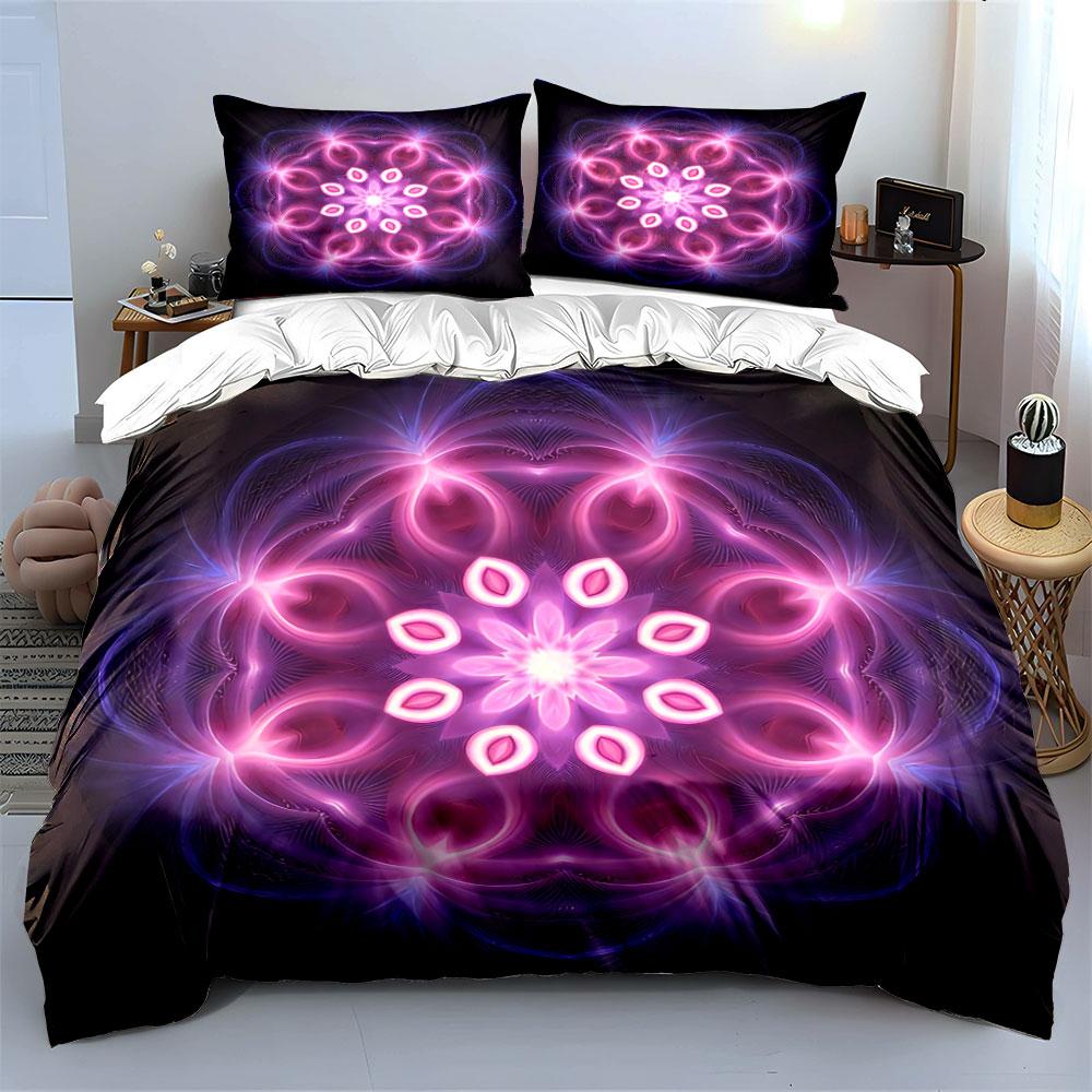 Floral Pattern Home Decoration Set Soft Comfortable Duvet Cover Bedding Set Included 1*Duvet Cover & 2*Pillowcases, Gift