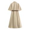 Fashion Style 2024 Summer New Arrival Women's Clothing Elegant with Belt Shirt Style Dress 1971054 721