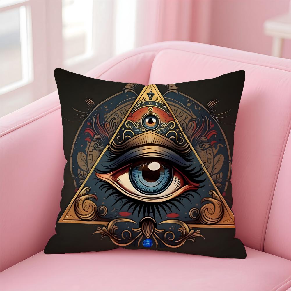 BBrass Eye Golden Eyes Sharp Fashion Cushion Cover Pillow Case Soft Friendly Fabric Concealed Zipper