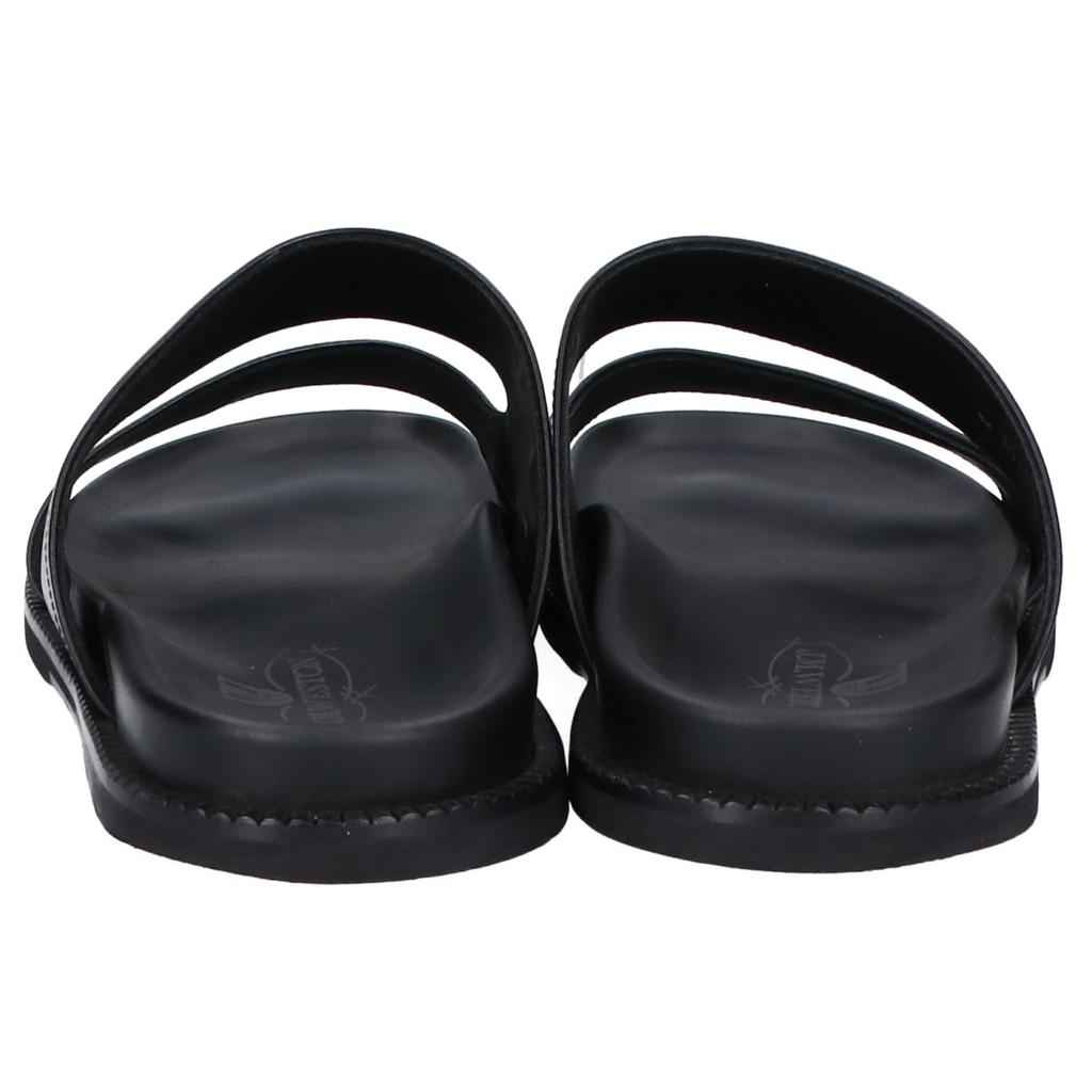 J.M. WESTON Excellent Condition 956 Leather Double V Anatomical Mules In Black Soft Calfskin Shoes 7 blackUsed