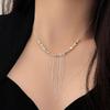 Yinruitai S925 Sterling Silver Tassel Necklace - Elegant Clavicle Chain with Luxurious Choker Design
